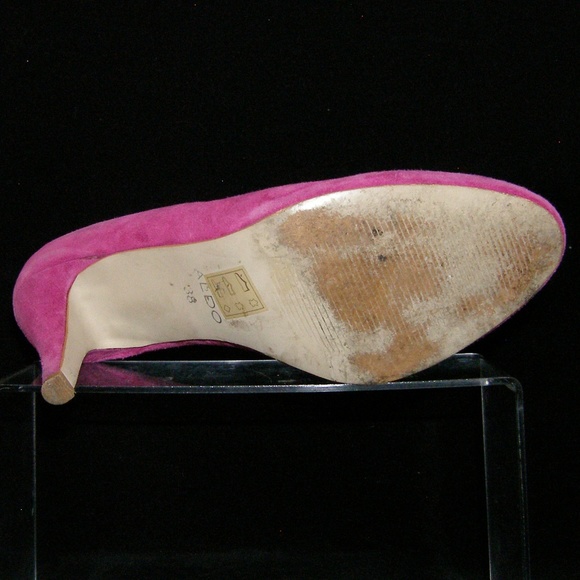 ALDO purple suede almond toe pump heels 7.5 EU 38 - Picture 6 of 8